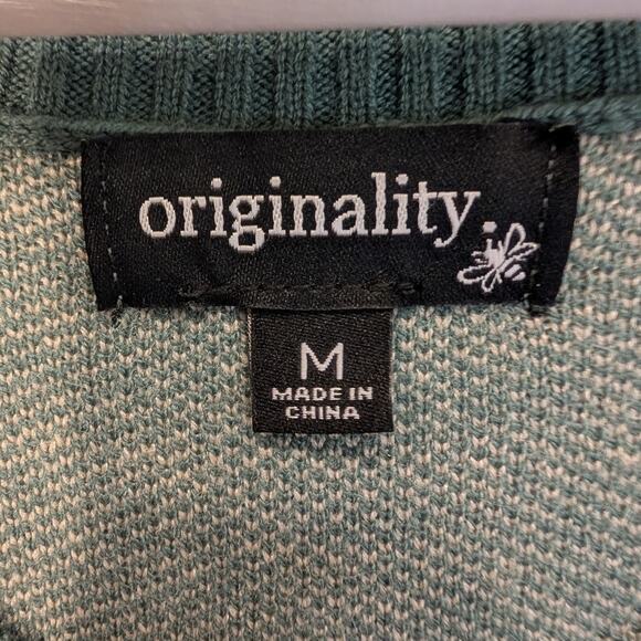 Originality Mushroom Rainbow Floral Sweater Bold Whimsical Style - Size M - Picture 5 of 7